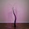 7ft. Pre-Lit Artificial Halloween Black Willow Tree with 600 Purple and Orange Dual Color LED Lights